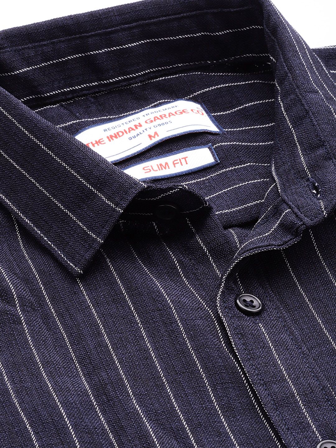 The Indian Garage Co Slim Fit Vertical Striped Casual Shirt