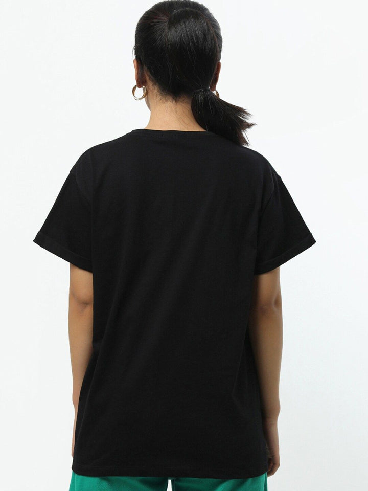 Bewakoof Dope Shit Typography Boyfriend T-shirt