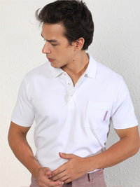 RARE RABBIT Men Mirim Polo Collar Slim Fit Pure Cotton T-Shirt