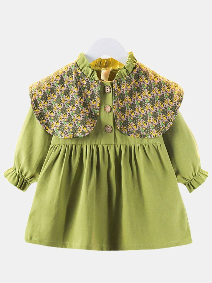 YK Floral Print Fit & Flare Dress