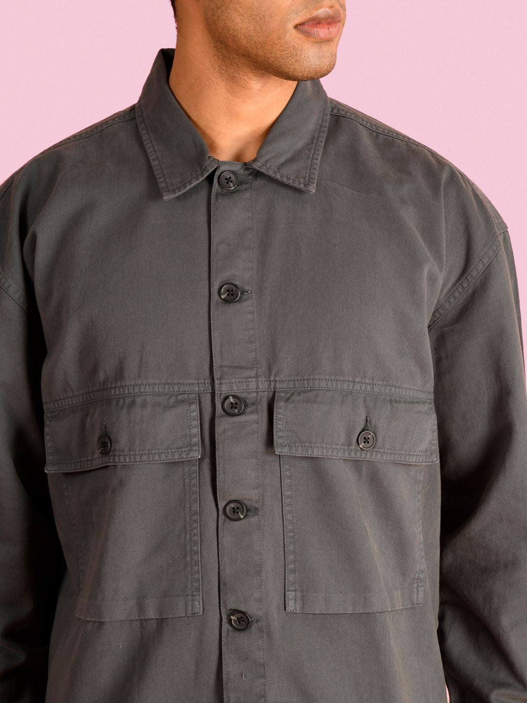 Bene Kleed Spread Collar Pure Cotton Oversized Tailored Jacket