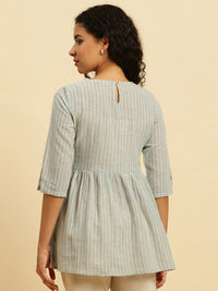 W Vertical Stripes A-Line Top