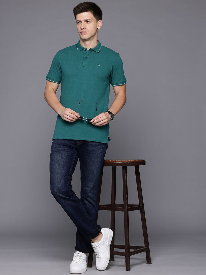 Raymond Men Polo Collar Pure Cotton T-shirt