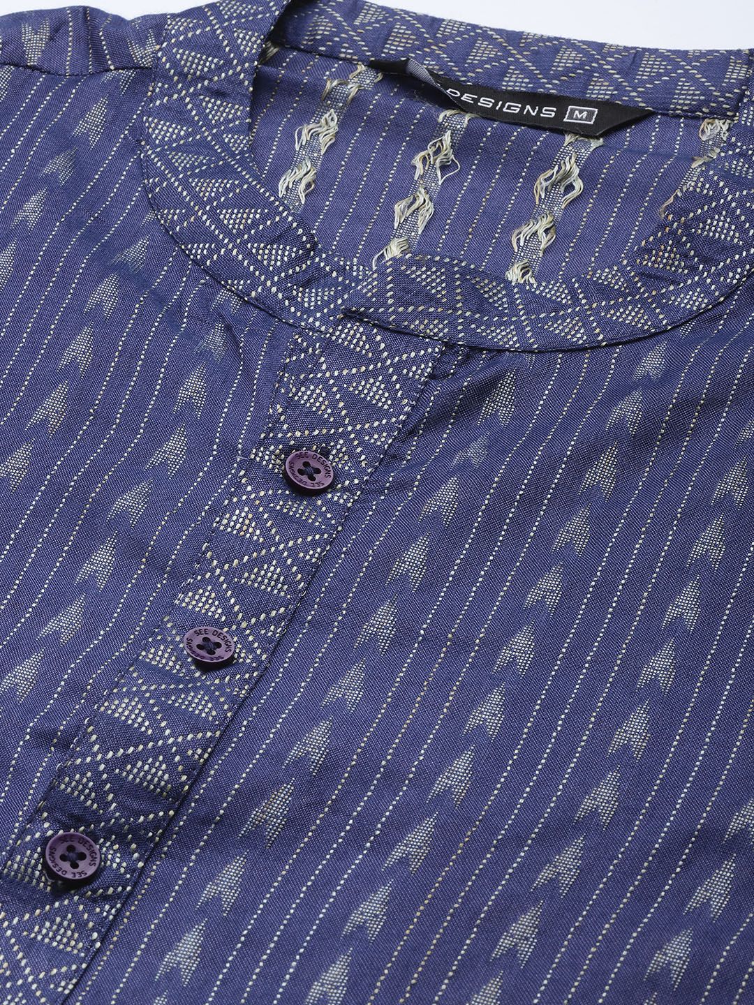 See Designs Men Blue Thread Work Kurta with Trousers