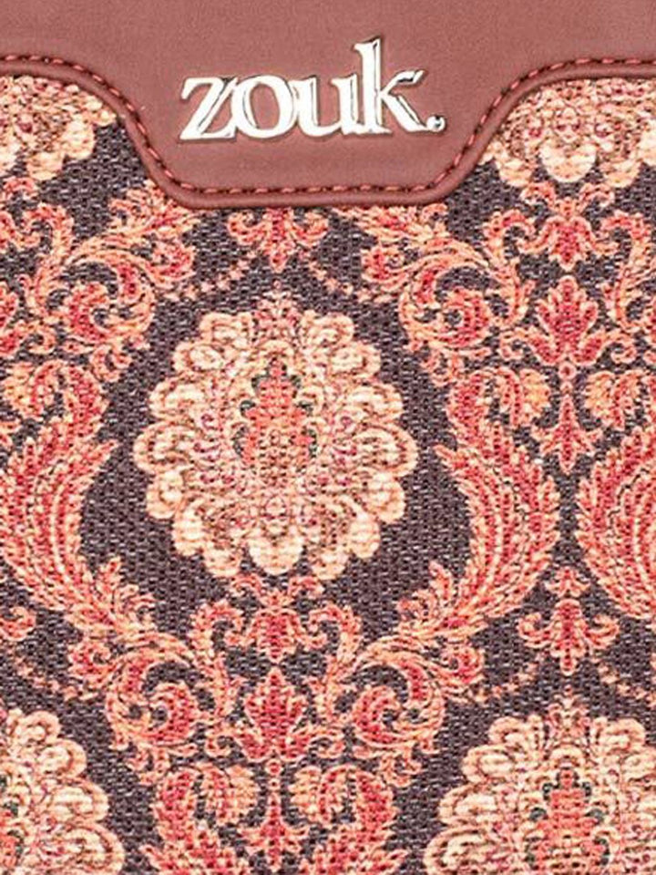 Beg sling berstruktur bercetak zouk bunga