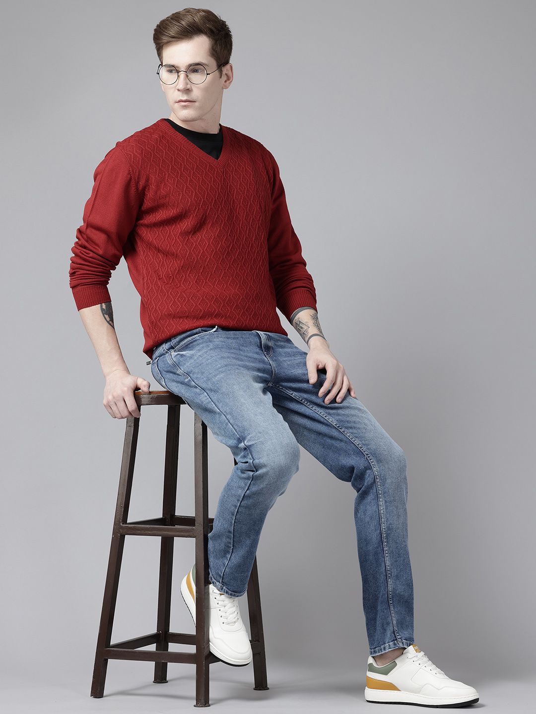 Park Avenue Geometric Design Pullover
