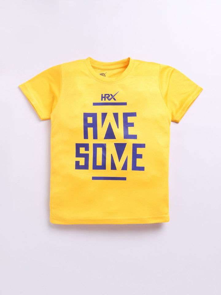 HRX by Hrithik Roshan Boys Printed Rapid Dry T-shirt with Shorts