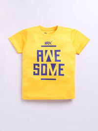 HRX by Hrithik Roshan Boys Printed Rapid Dry T-shirt with Shorts