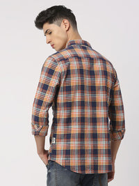 Being Human Men Slim Fit Button-Down Collar Tartan Checks Opaque Checked Casual Shirt