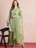 all about you Sequinned Detail Kurta with Trousers & Dupatta