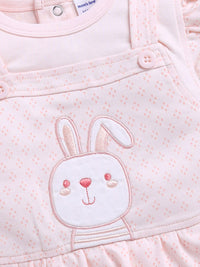 Moms Love Infant Girls Cotton Rompers with Applique Detail