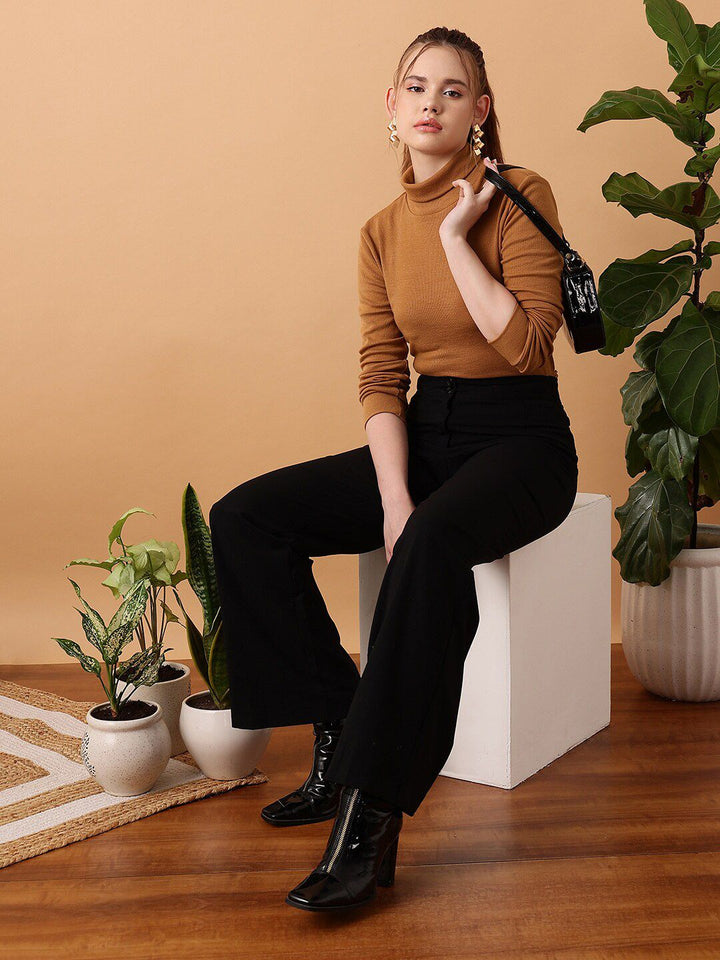 STREET 9 Turtle Neck Fitted Top