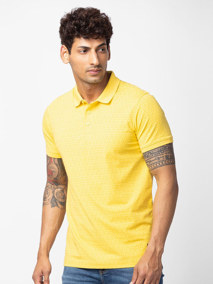 SPYKAR Men Cotton Polo Collar Slim Fit T-shirt