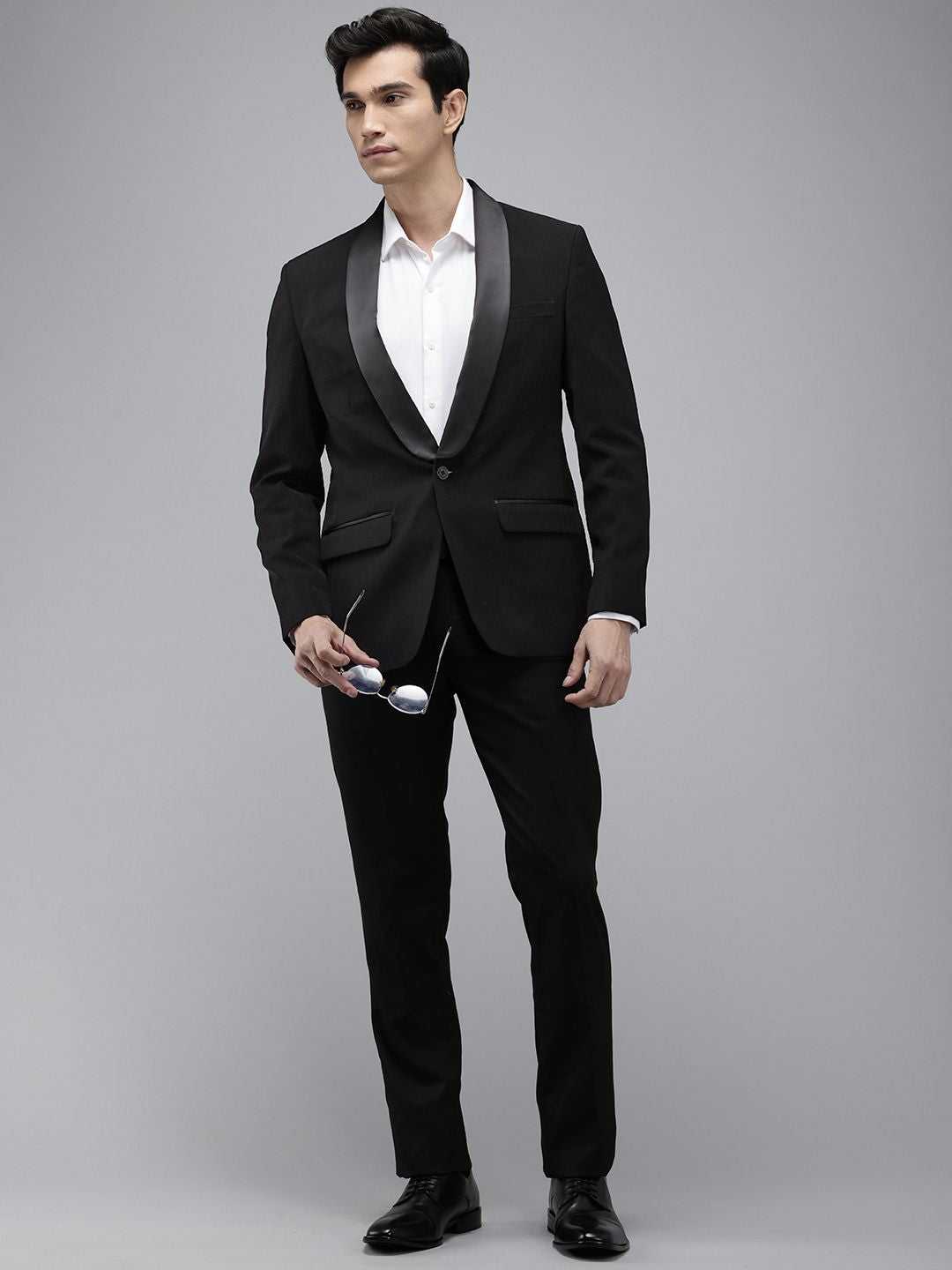 Park Avenue Super Slim Fit Shawl Collar Single-Breasted Party Blazers
