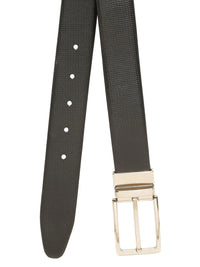 Teakwood Leathers Men Textured Leather Reversible Formal Belt