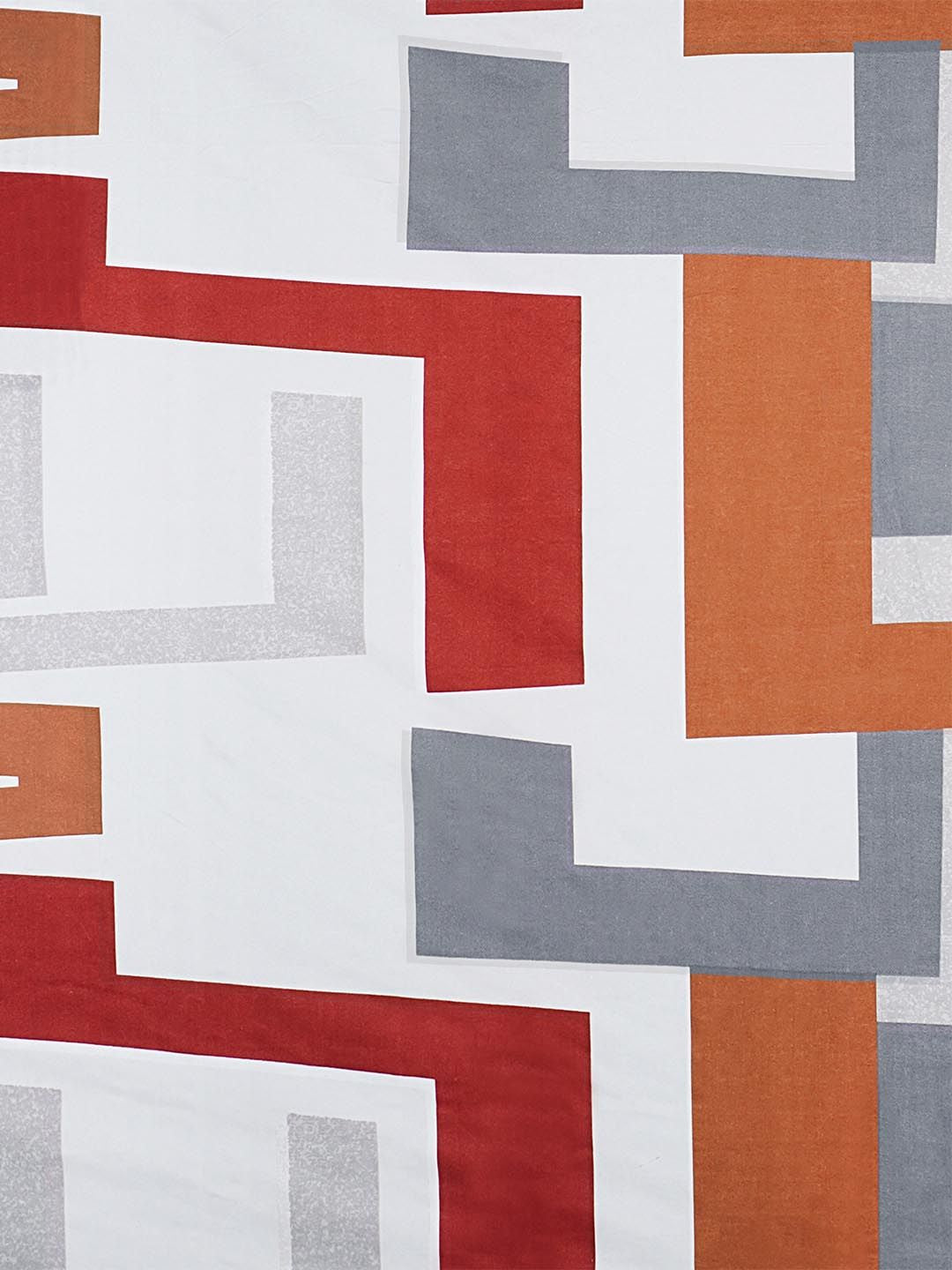 Story@home Geometric Printed 8 Pc Satin Finish Diwan Set