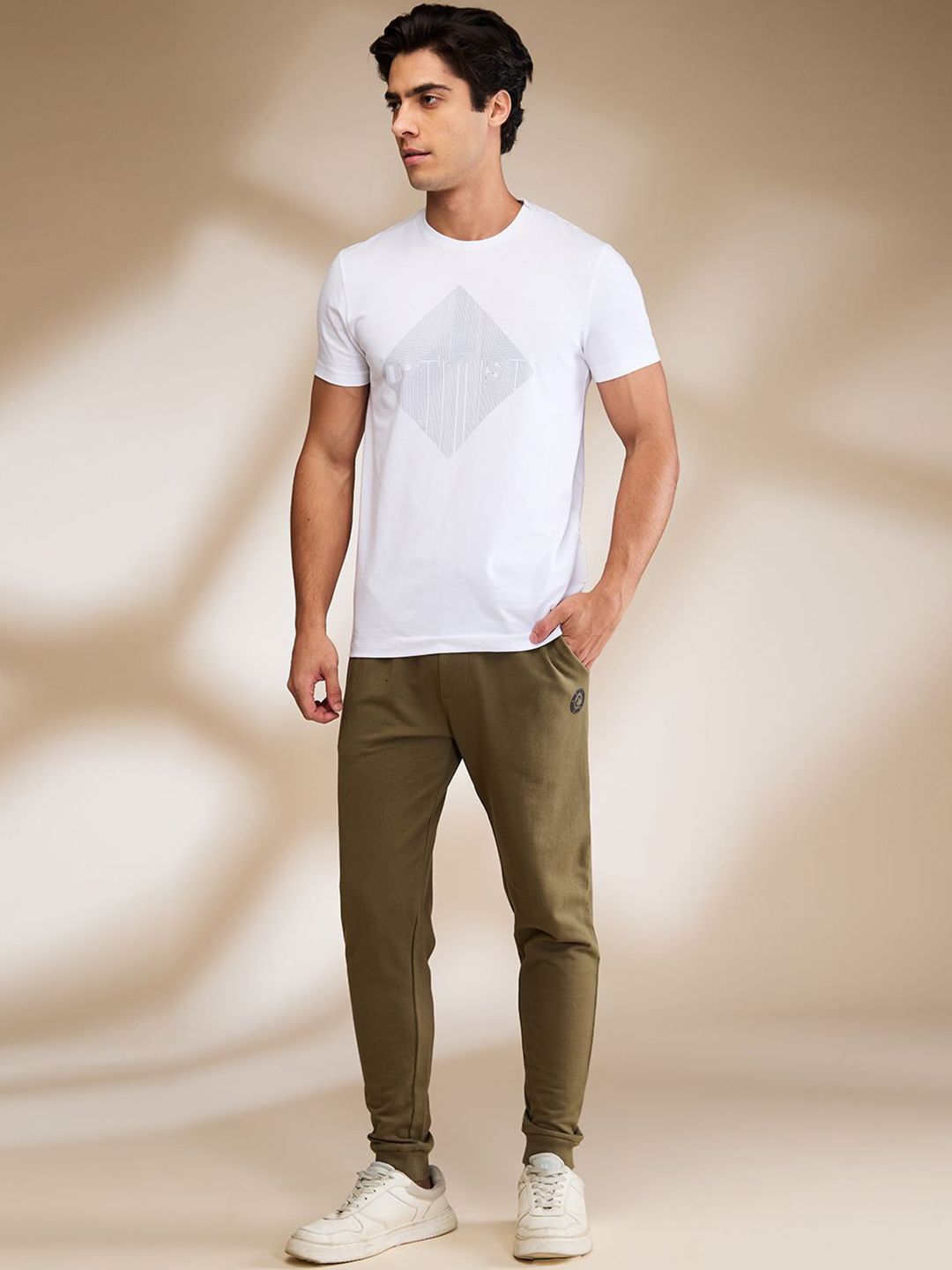 Being Human Solid Men Mid-Rise Joggers
