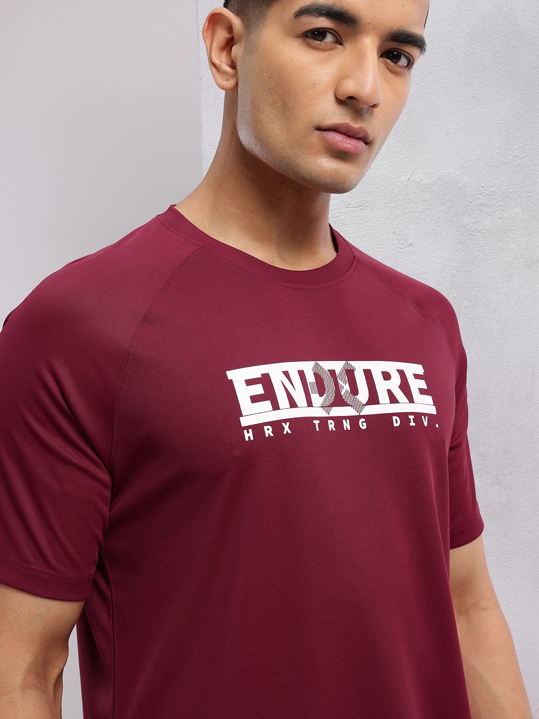 HRX by Hrithik Roshan Typography Printed Rapid-Dry Training T-shirt