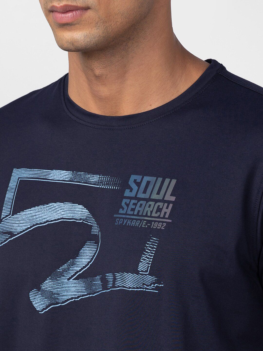 SPYKAR Men Typography Printed Cotton T-shirt