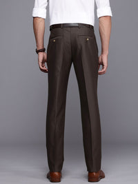 Raymond Men Textured Slim Fit Formal Trousers
