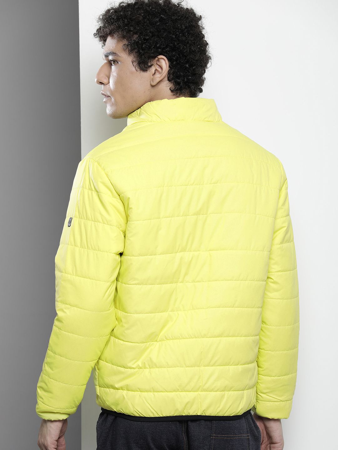 The Indian Garage Co Men Zip-Front Puffer Jacket with Zip Pockets