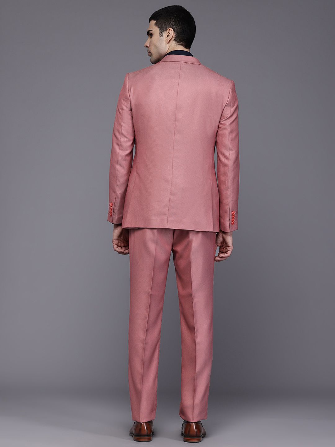 Raymond Party Blazer & Trouser With Woven Design Waistcoat