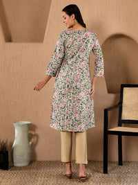 W Floral Printed Straight Kurta