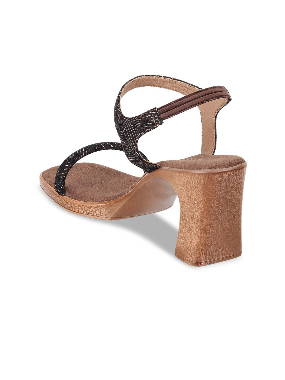 Metro Open Toe Ankle Loop Block Heels