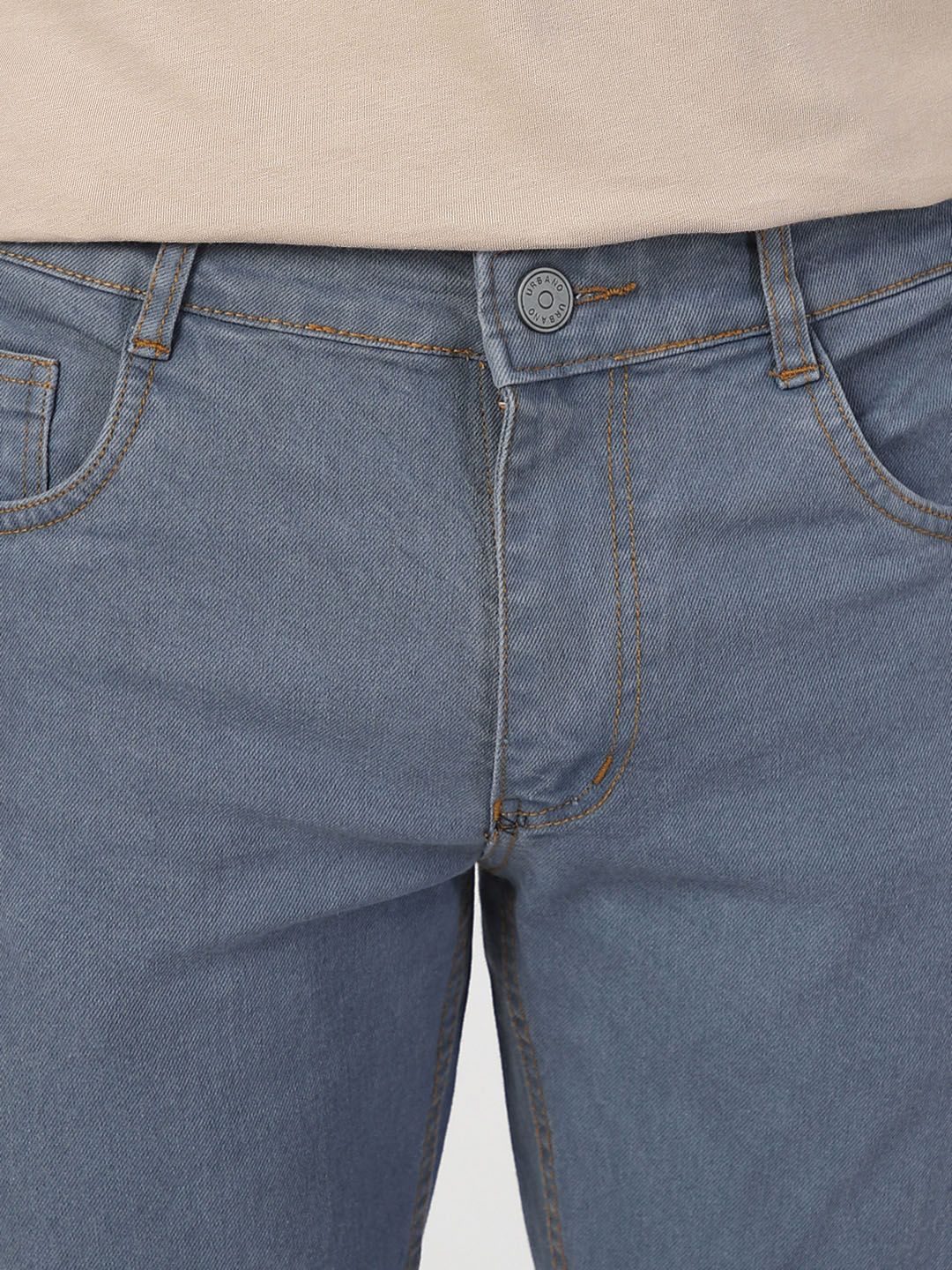 Urbano Fashion Men Mid Rise Light Fade Stretchable Bootcut Jeans