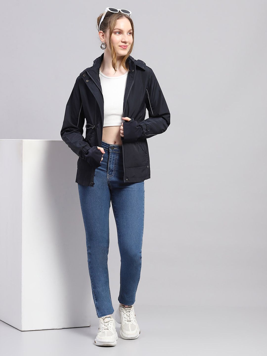 Monte Carlo Water Repellent Toggle Waist Hooded Tailored Jacket