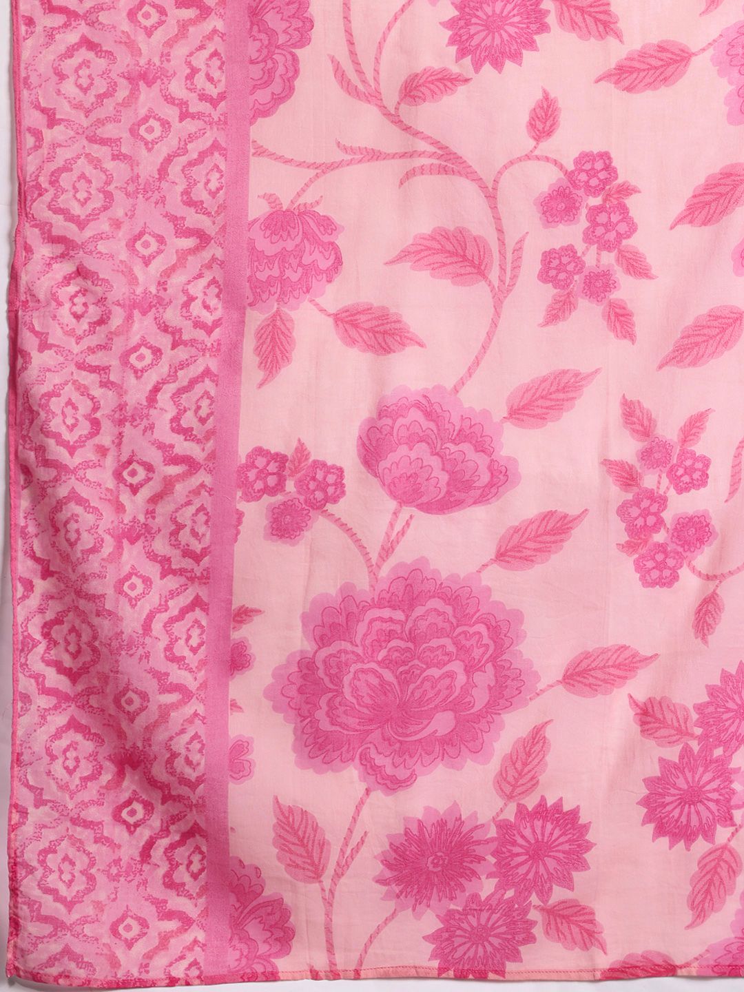Indo Era Floral Printed Pure Cotton Kurta with Trousers & With Dupatta