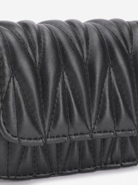DressBerry Quilted Structured Satchel Bag