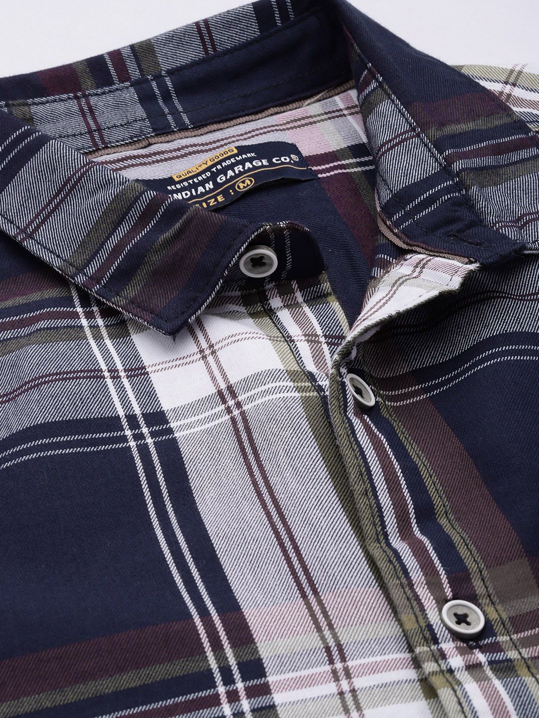 The Indian Garage Co Men Tartan Checked Casual Shirt