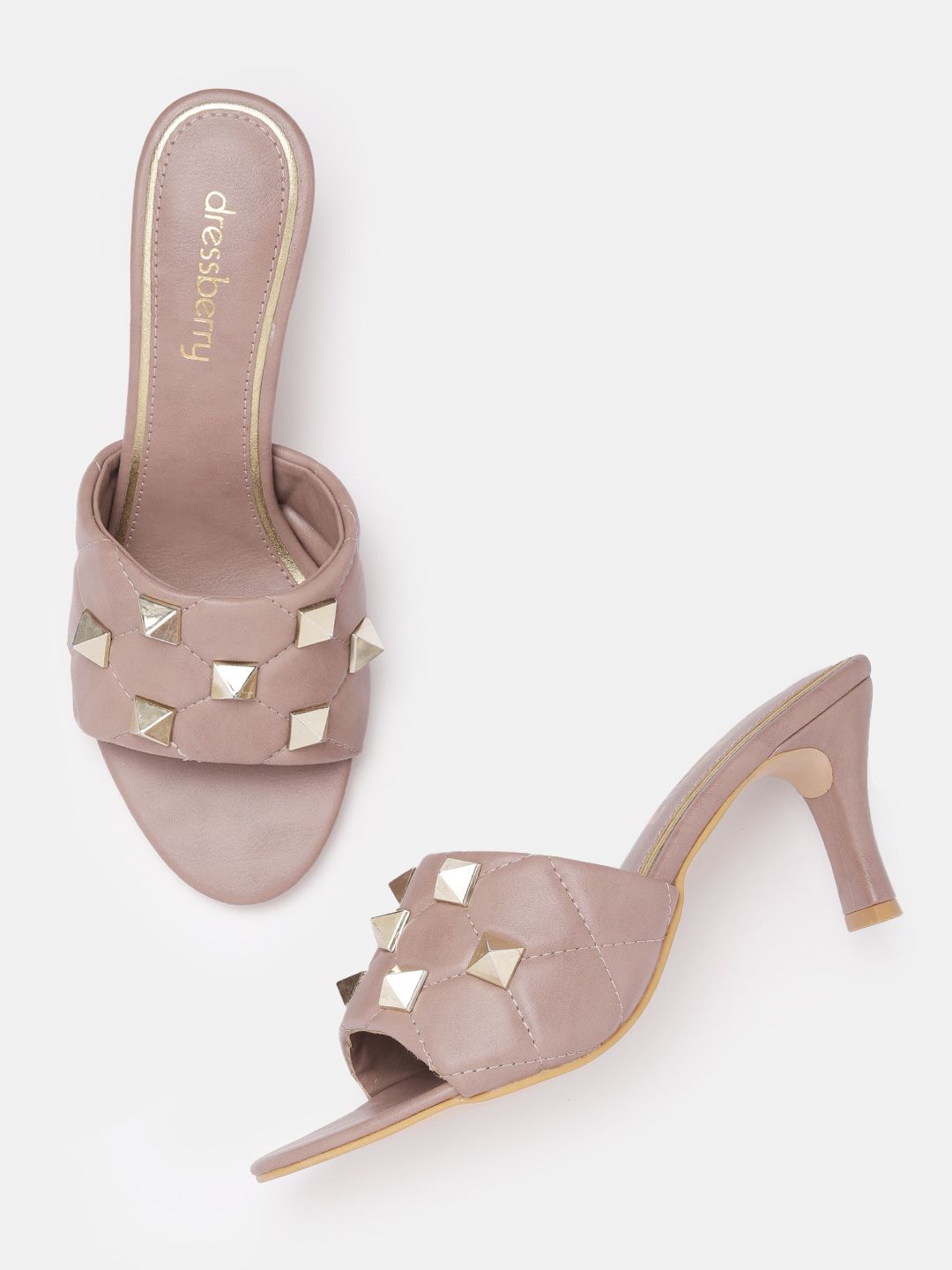 DressBerry Studded Block Heels