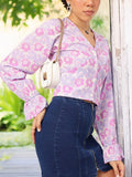 DressBerry Petal Power Floral Printed Shirt Style Top