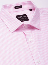 Park Avenue Slim Fit Grid Tattersall Checked Pure Cotton Formal Shirt