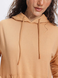 DressBerry Streetwear Floral Hooded Drop-Shoulder Sweatshirt