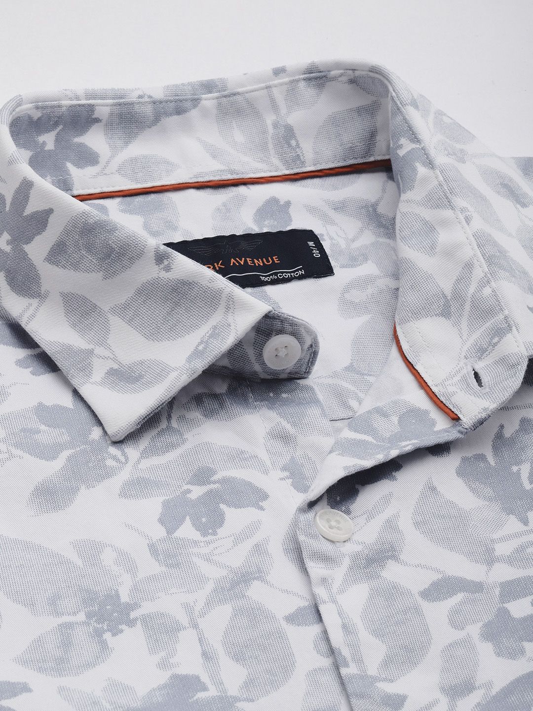 Park Avenue Pure Cotton Slim Fit Floral Printed Casual Shirt