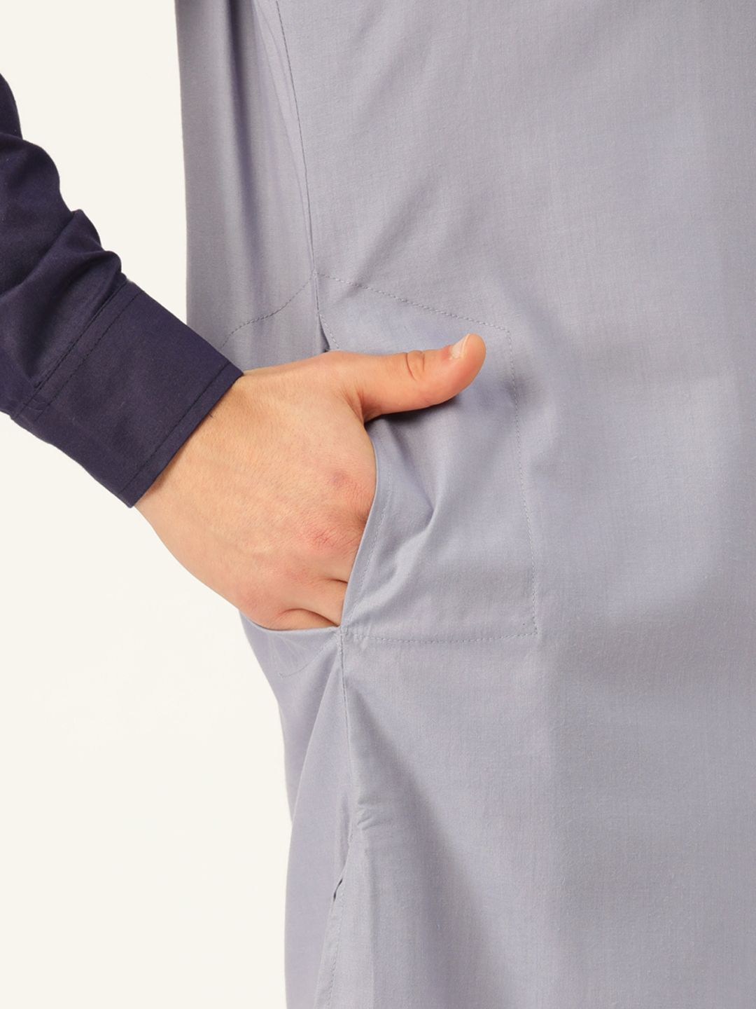 SOJANYA Lelaki Biru Solid Kurta Lurus