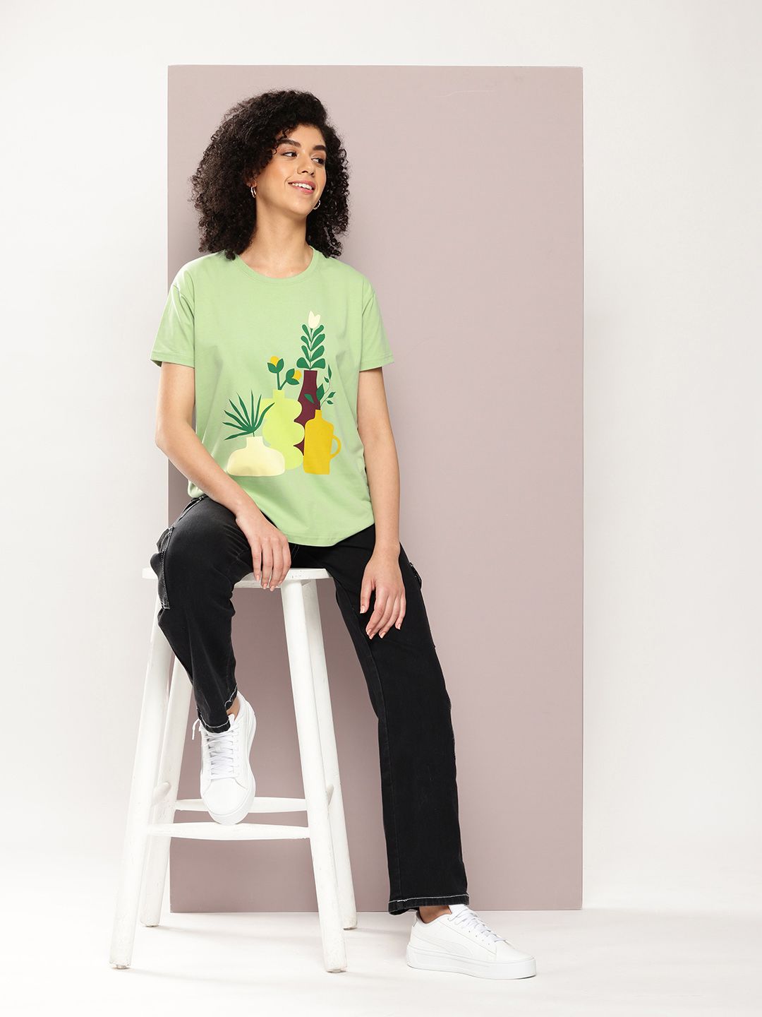 DILLINGER Women Graphic Printed Boxy T-shirt