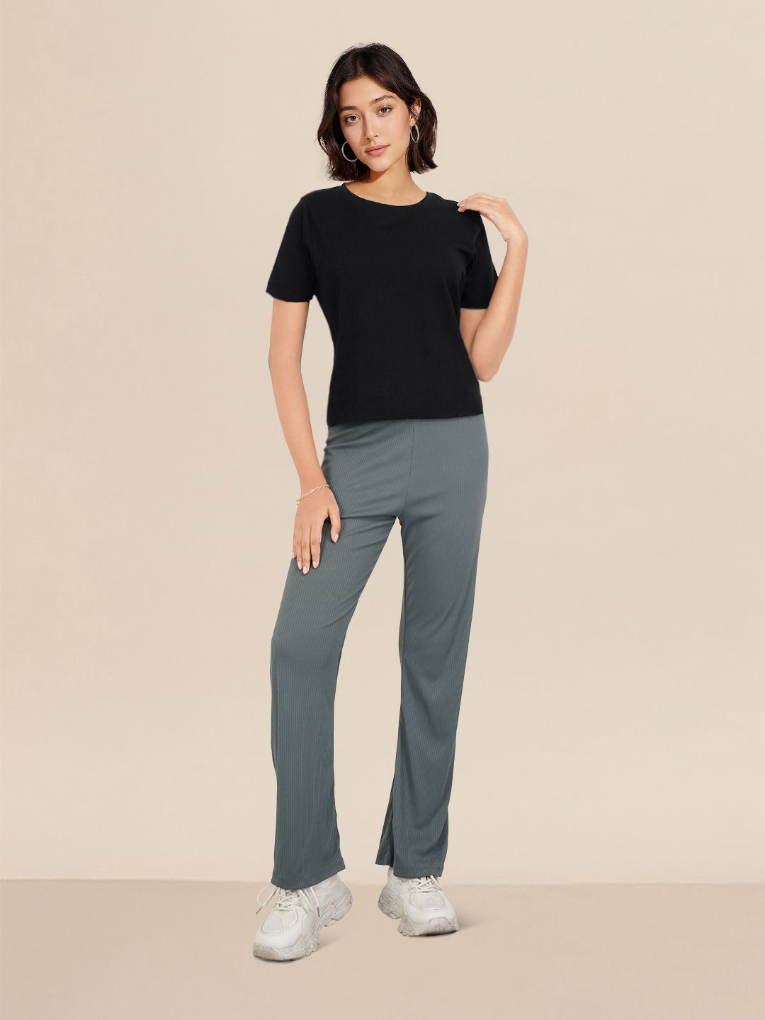 DressBerry Solid Round Neck T-shirt