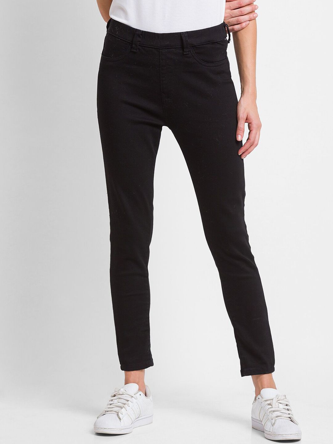 SPYKAR Women Black Super Skinny Fit High-Rise Jeans