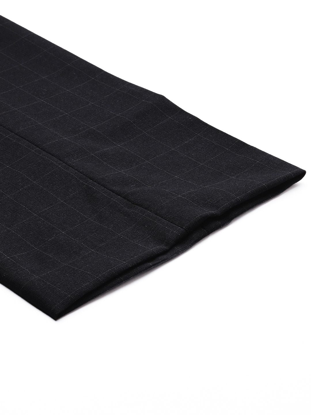 Park Avenue Men Checked Mid-Rise Formal Trousers