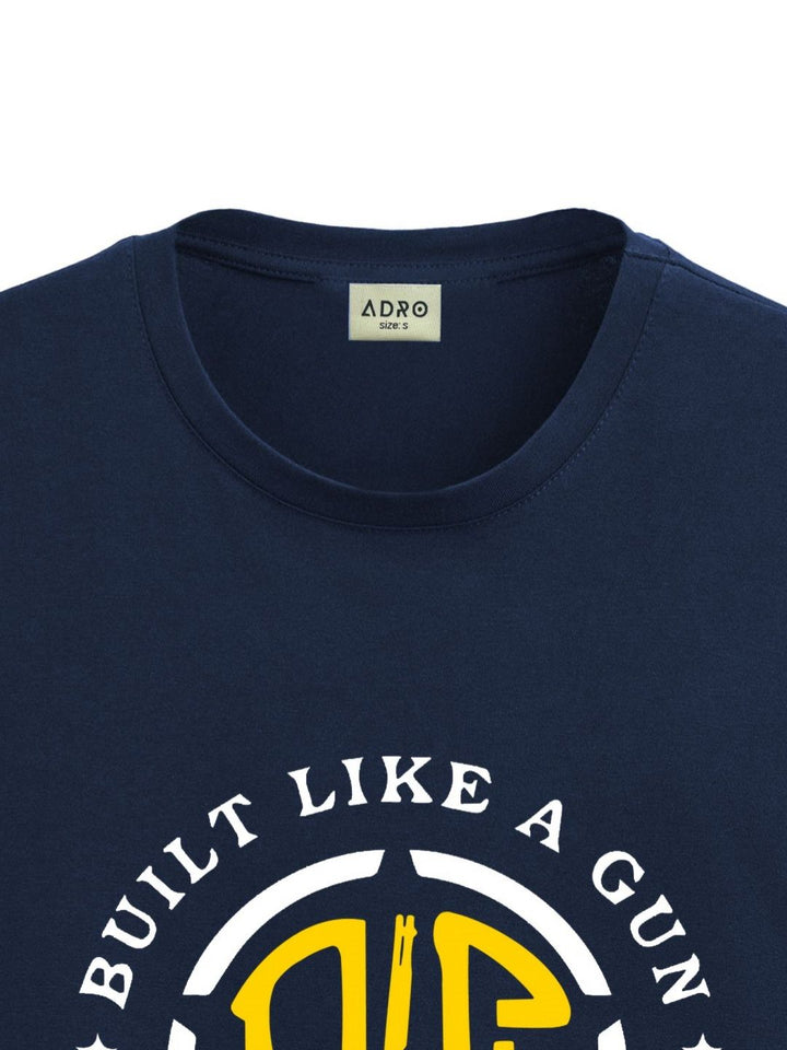 ADRO Men Typography Printed Applique T-shirt