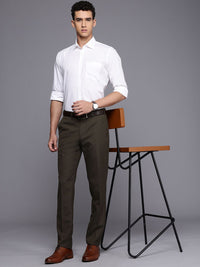 Raymond Men Textured Slim Fit Formal Trousers