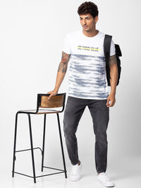 SPYKAR Men Striped Slim Fit Cotton T-shirt