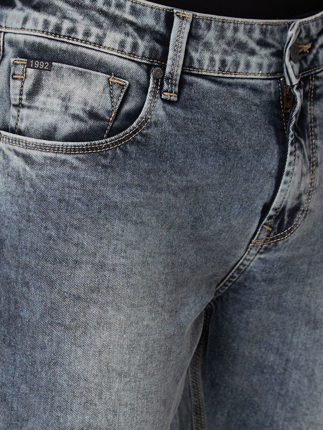 SPYKAR Men Tapered Fit Heavy Fade Clean Look Stretchable Jeans