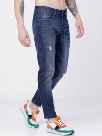 HIGHLANDER Men Blue Tapered Fit Mid-Rise Mildly Distressed Stretchable Jeans