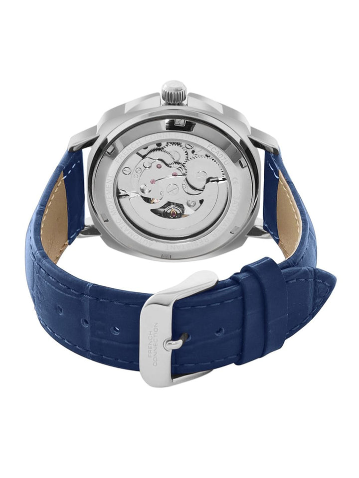 French Connection Men Skeleton Dial & Leather Straps Analogue Automatic Watch- FCA07U