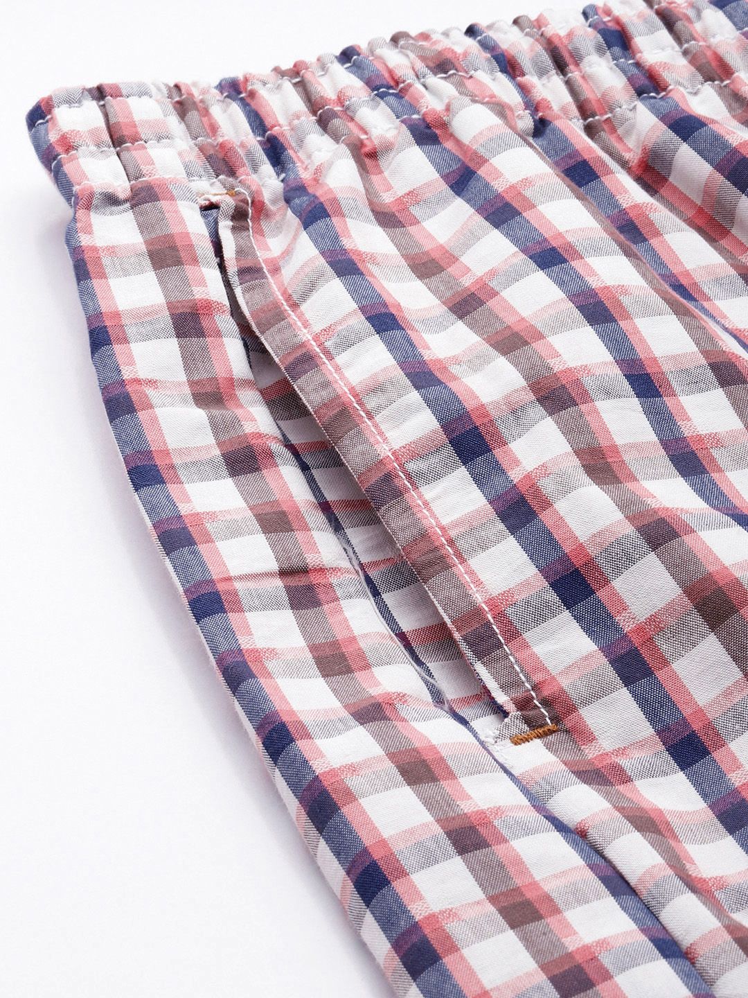 The Indian Garage Co Men Pure Cotton Checked Night suit